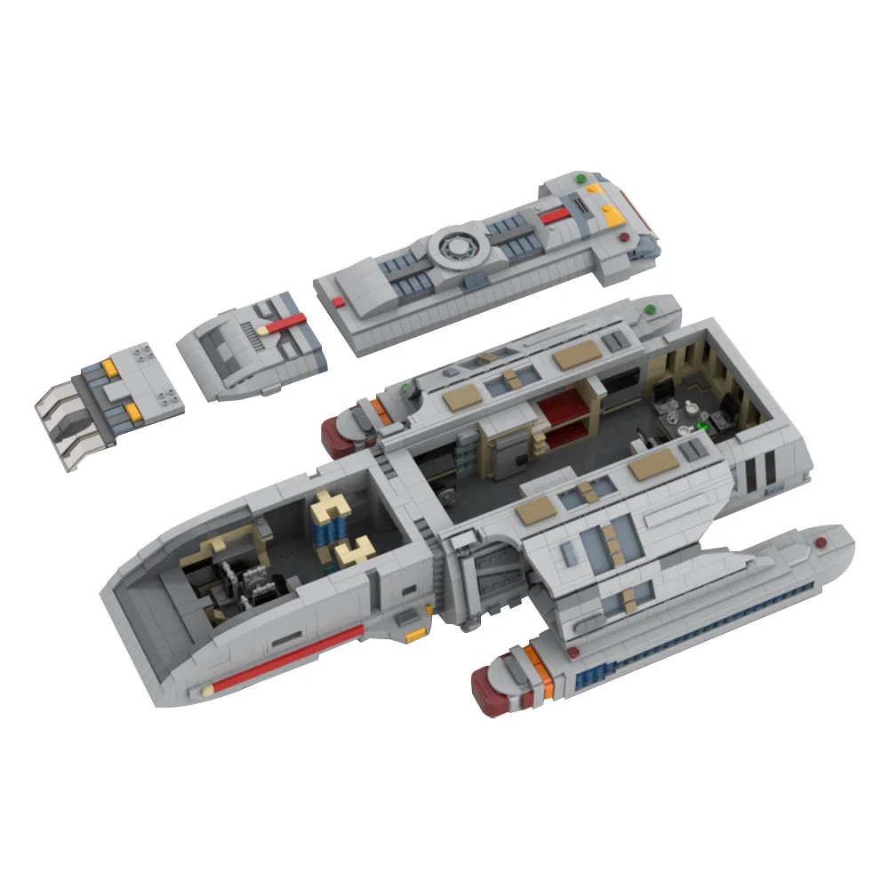 고브릭 MOC 우주 런어바잉 우주선 모델 빌딩 블록, 클래식 영화 트렉 파이터, DIY 벽돌 장난감, 어린이 소년 선물