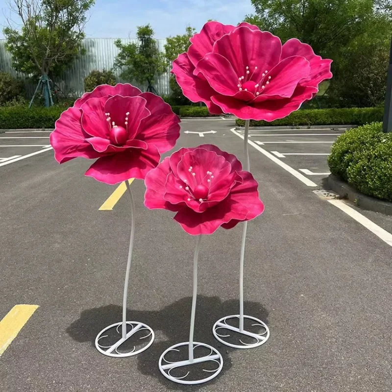 Wedding Props Artificial Flowers Foam Silk Flowers Road Lead Flower Stage Layout  Window Display Garden Decoration Home Decor