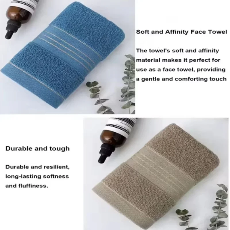 2pcs Pure Cotton Towel Jacquard Household Face Wash Water Absorbing Face Towel Gift Manufacturing Embroidered Towel image 2