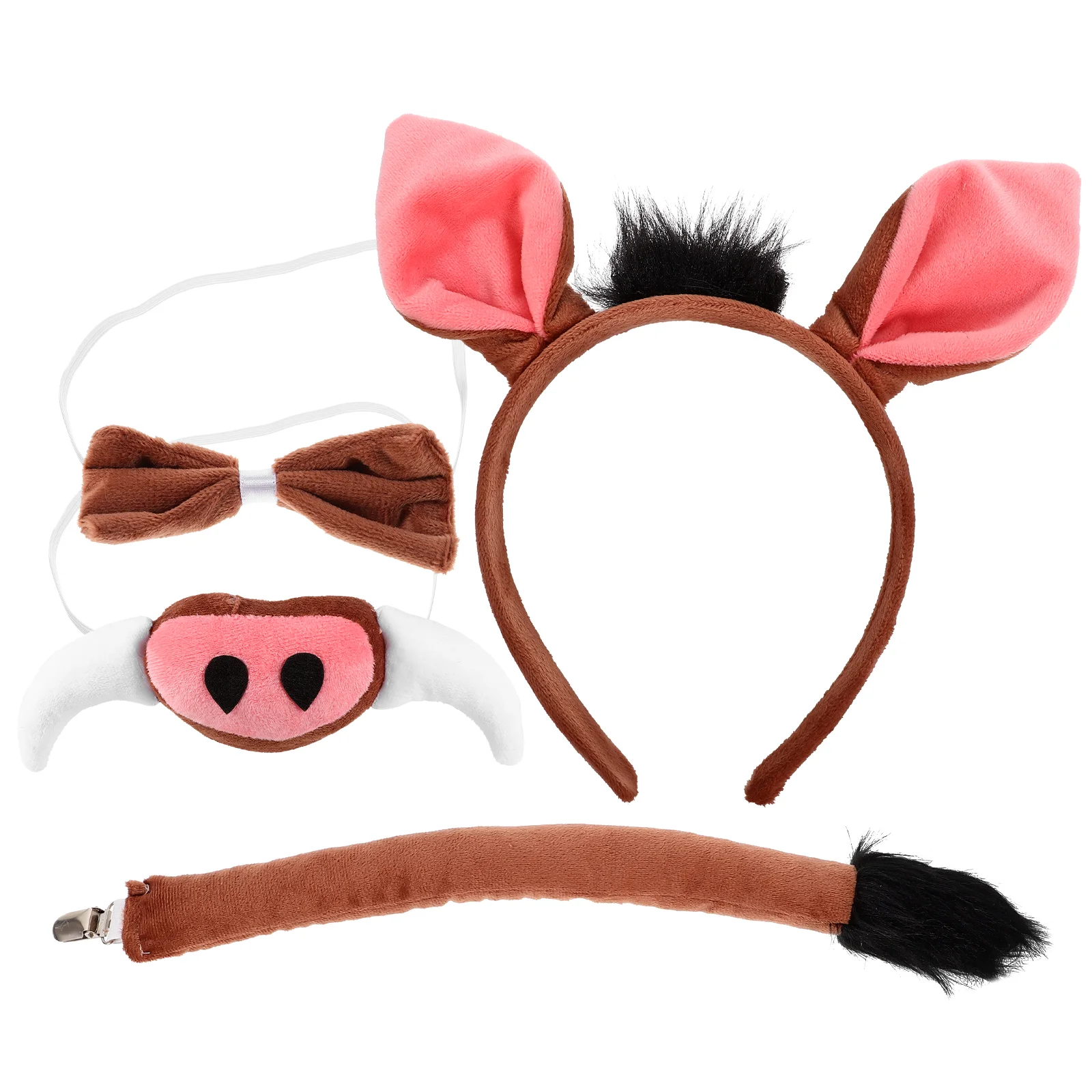 

Head Band Warthog Headband Stage Performance Prop Costume Accessories Animal Cosplay Accessory Pig Ears Tail Party Props Child