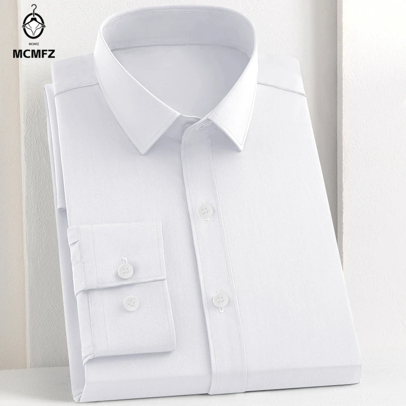 

Men's Business Casual Long Sleeve Shirt Solid Color Wrinkle Resistant Comfortable All-Season Versatile Top