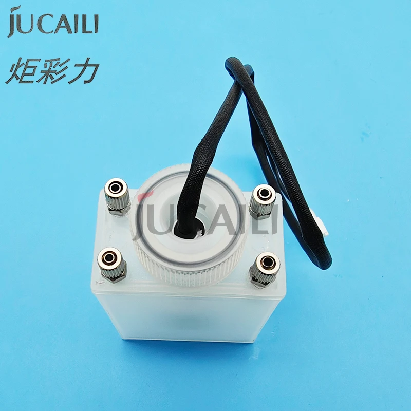 JCL 4 Ways Sub Ink Tank พร้อมขั้วต่อโลหะสําหรับ Konica Mutoh Mimaki Allwin Infiniti Bulk Printer Sub Tank