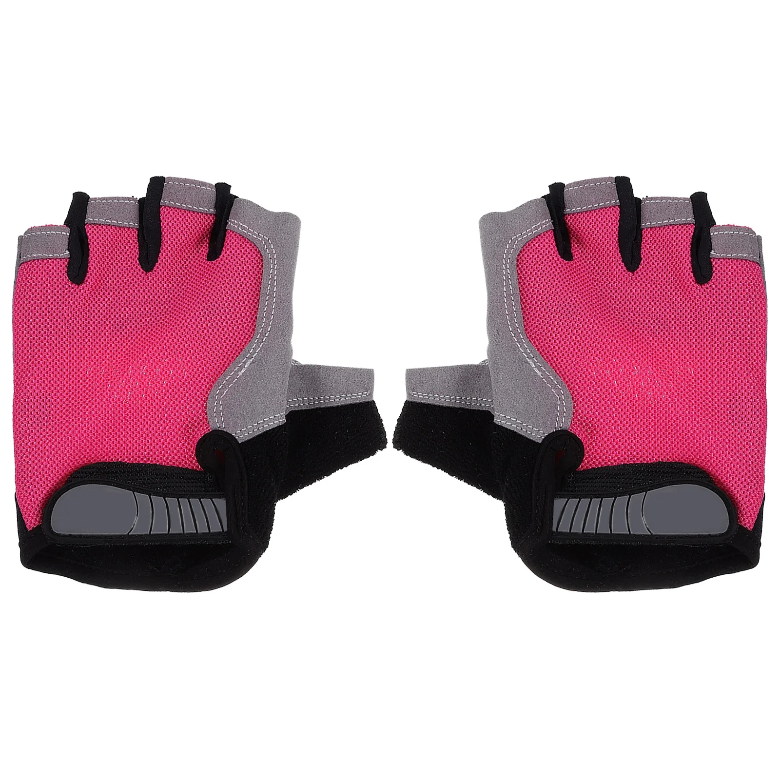 

1 Pair Outdoor Sun Protection Gloves Breathable Half Finger Cycling Glove S Size Pink For Men Women Suitable Riding Biking