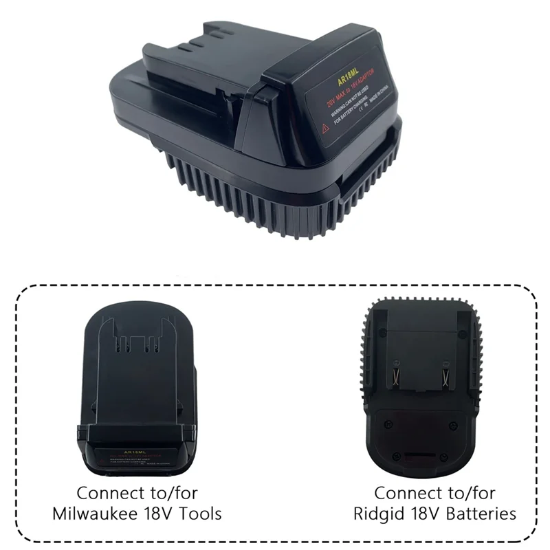 

AA21-AR18ML Adapter For Ridgid AEG 18V Battery To For M18 18V Cordless Tools, Use For Ridgid 18V Platform Batteries