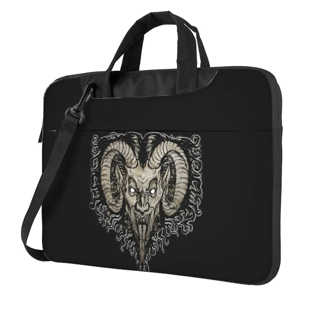 

Krampus Nacht Baphomet Goat Head Crossbody Сумка для ноутбука Чехол Сумка для компьютера Устойчивая защитная сумка для ноутбука для Macbook Pro