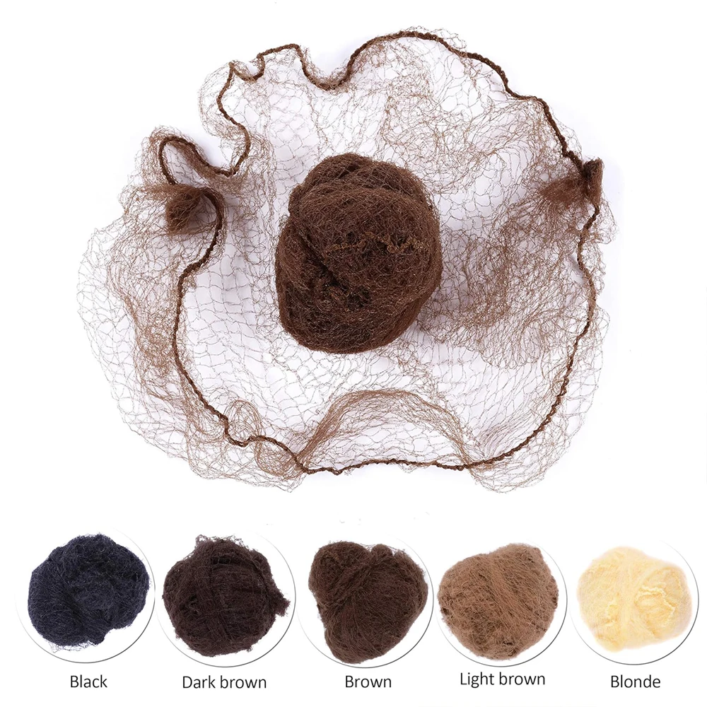 10/100 قطعة شبكة شعر نايلون متينة لأداة تصفيف الشعر على شكل كعكة أسود بيج بني 5 مللي متر شبكة شعر للشعر المستعار شبكة تصفيف الشعر #2