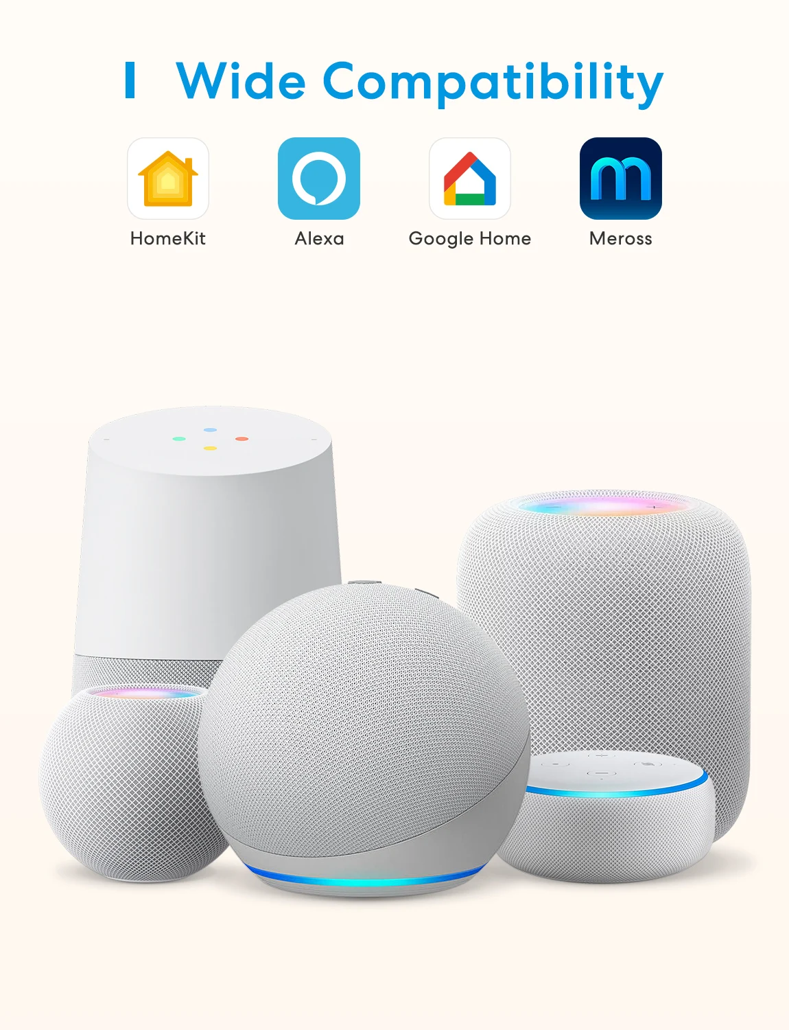 Meross Smart HomeKit Wi-Fi Hub Multi-modelo Smart Home Bridge Controle Remoto Alexa Google MSH400