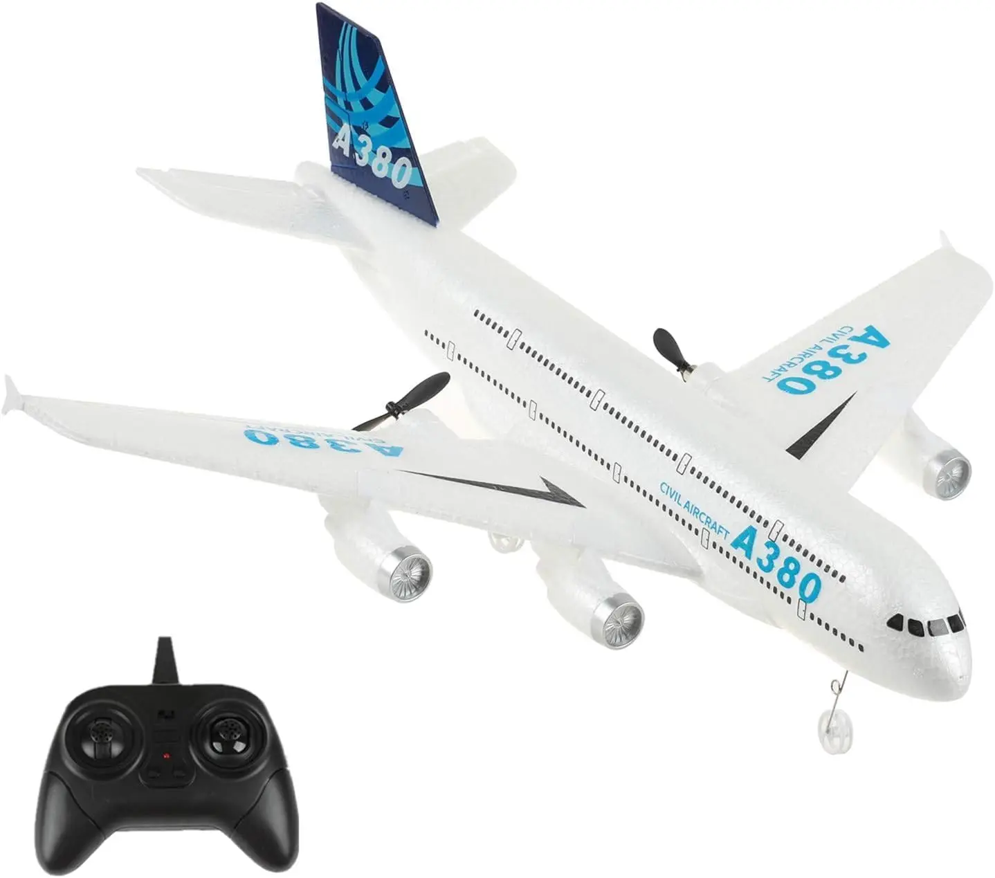 

Ready to Fly 2 Channel RC Airplane with Built-in 6-Axis Gyro, Remote Control Plane for Kids, Boys, and Beginners