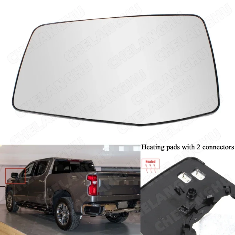 

1PC Left Side Mirror For Chevrolet Silverado1500 2019 2020 2021 2022 2023 Lens With Heat Function OEM 84171577