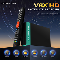 Original GTMEDIA V8X DVB-S/S2/S2X Satellite Receiver,BISS auto roll, Full PowerVu,Support Mars Ccam,Newcam Spanish inventory