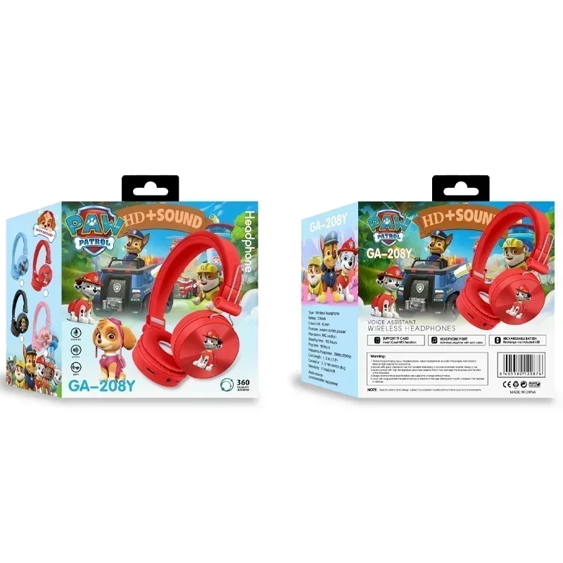 หูฟังบลูทูธ Paw Patrol Chase Skye 5.0 รุ่นพับได้ ไร้สาย สำหรับเล่นกีฬา ลายการ์ตูน ของขวัญ