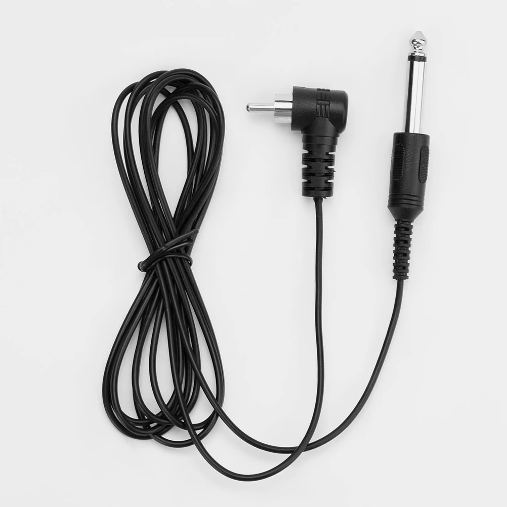 

1 Fine Audio Interface Line 92cm Black Tattoo Hook Wire Machine Power Supply Accessories Plastic Cord Conductivity Stable