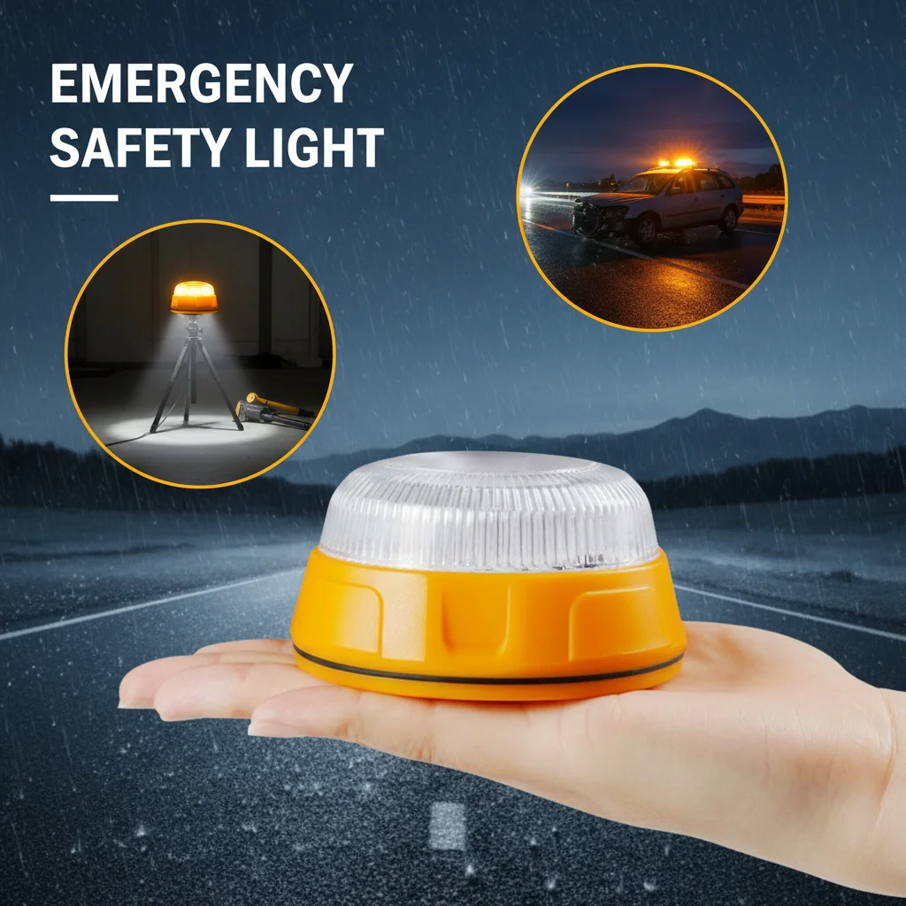 

LED Car Strobe Warning Light Portable Flashing Emergency Magnetic Induction Road Accident Safety Light Accessory
