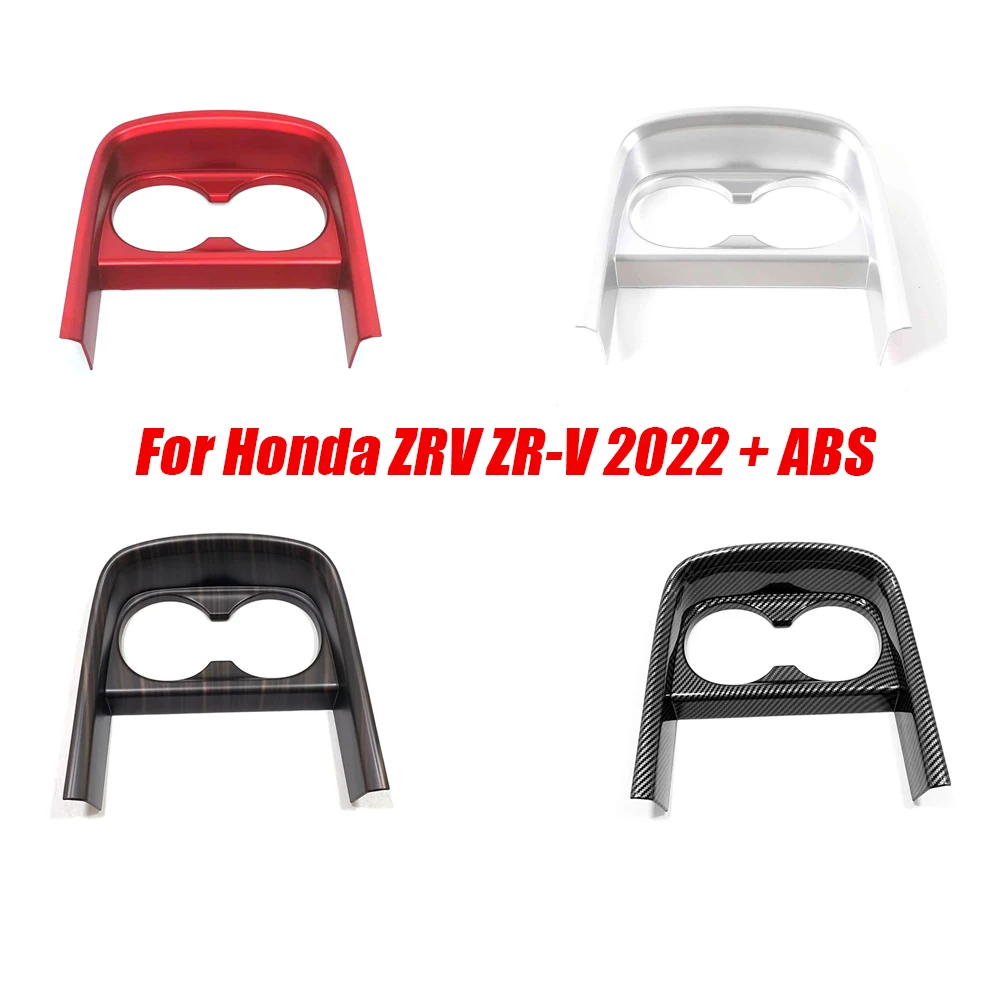 

For Honda ZRV ZR-V 2022 2023 ABS Carbon Car gear shift Front water cup knob frame panel Decor Cover Trim Interior Accessories