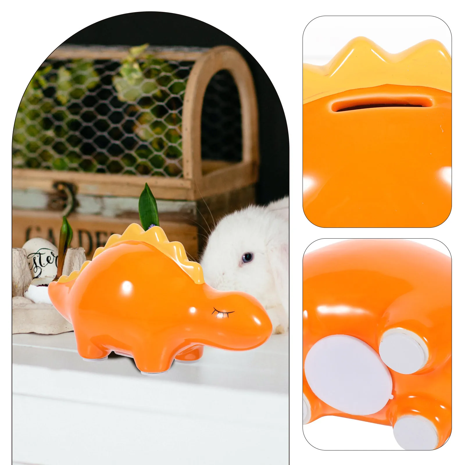 

Ceramic Cartoon Dinosaur Piggy Bank for Kids Cute Money Saving Pot Decorative Coin Container Children Birthday Gift