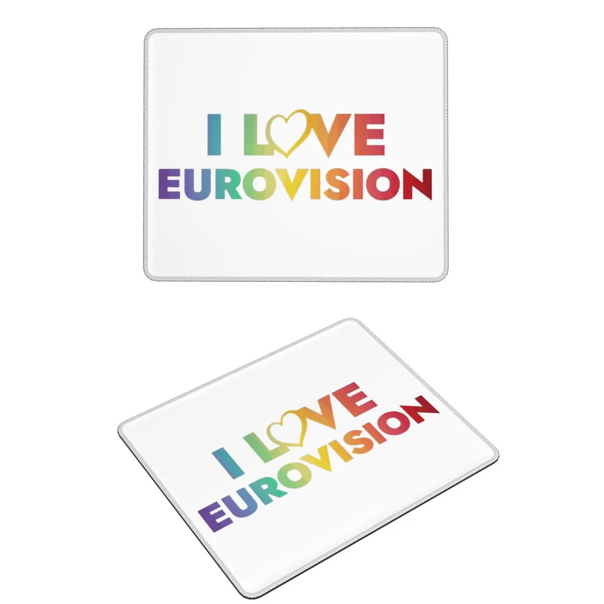 

Я люблю Евровидение - коврик для мыши с радужным узором, компьютерная клавиатура, коврик для мыши, геймерский ПК, ноутбук, настольный коврик, офисные аксессуары, настольные коврики