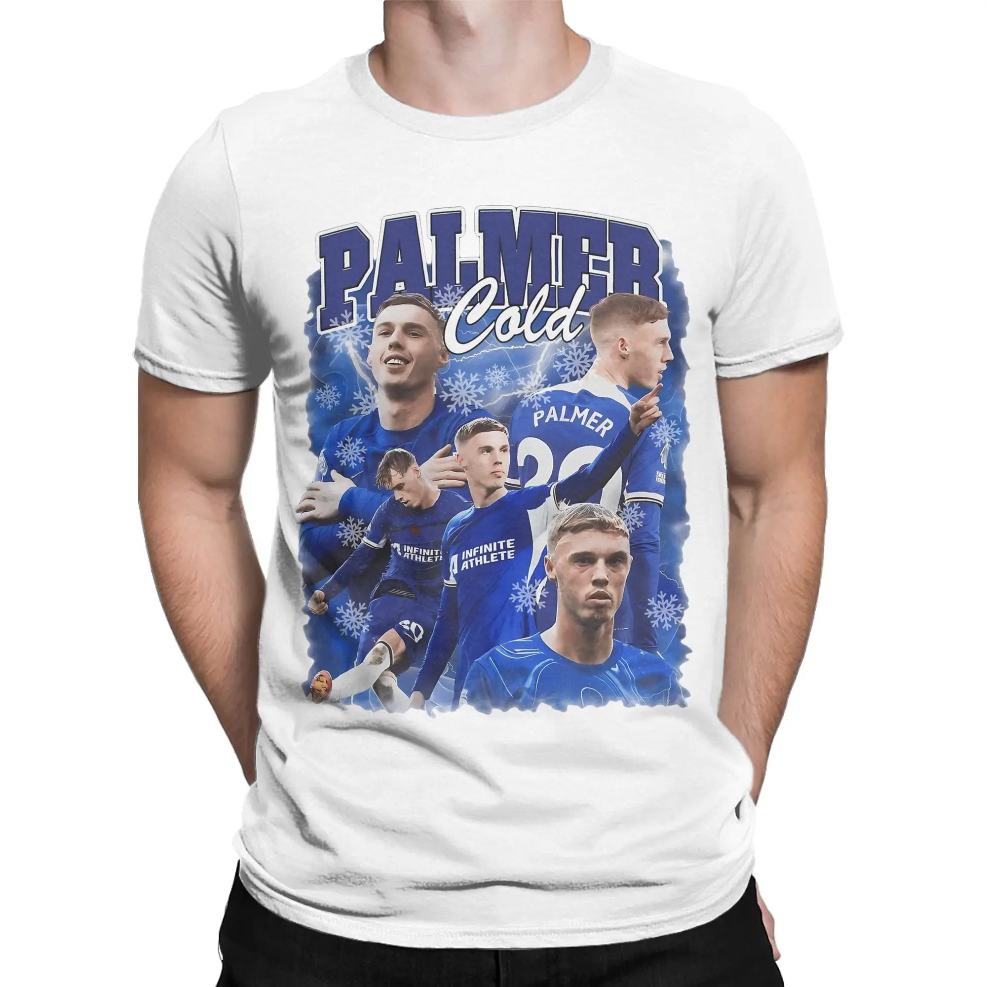 Cold Palmer Soccer T-Shirt Men's Cotton Tops Harajuku  Crewneck Short Sleeve