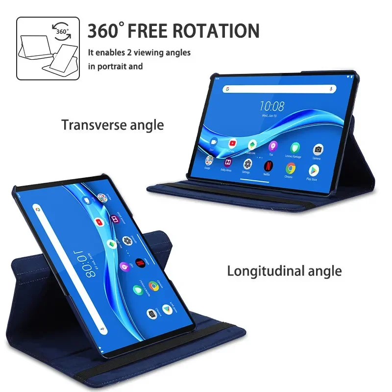 حافظة لهاتف سامسونج جالاكسي تاب A8 2021 SM-X200 SM-X205 حافظة بحامل دوار 360 درجة لهاتف سامسونج جالاكسي تاب A8 10.5 بوصة
