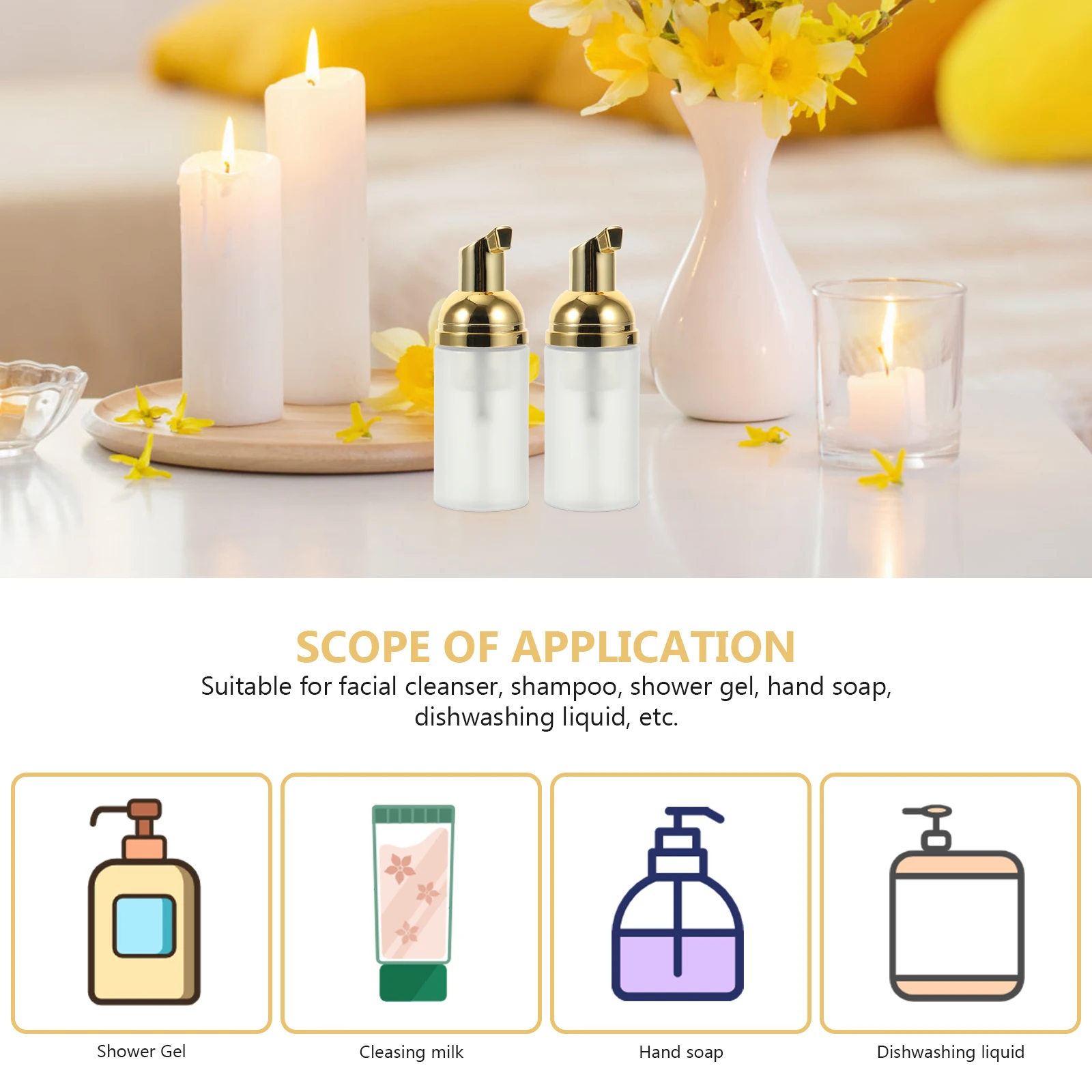 

16pcs Foam Bottle Pump Foaming Mousse Dispenser Transparent Reusable Travel Size Refillable Portable Empty Bottles for Shampoo