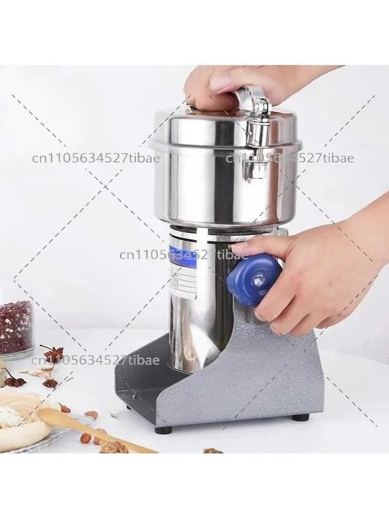 800g Stainless Steel Grain Crusher, Electric Grinder, Household Flour Mill, Fine Powder Machine