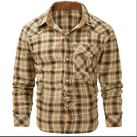 NONE Long Sleeve Flannel Shirt Checked 4
