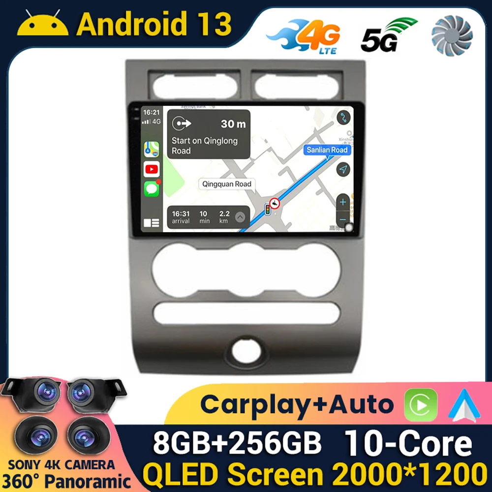 

Android 13 Carplay Auto Car Radio For Ford Expedition 3 2006-2017 Multimedia Player Stereo GPS Head Unit WIFI+4G 360 Camera DSP