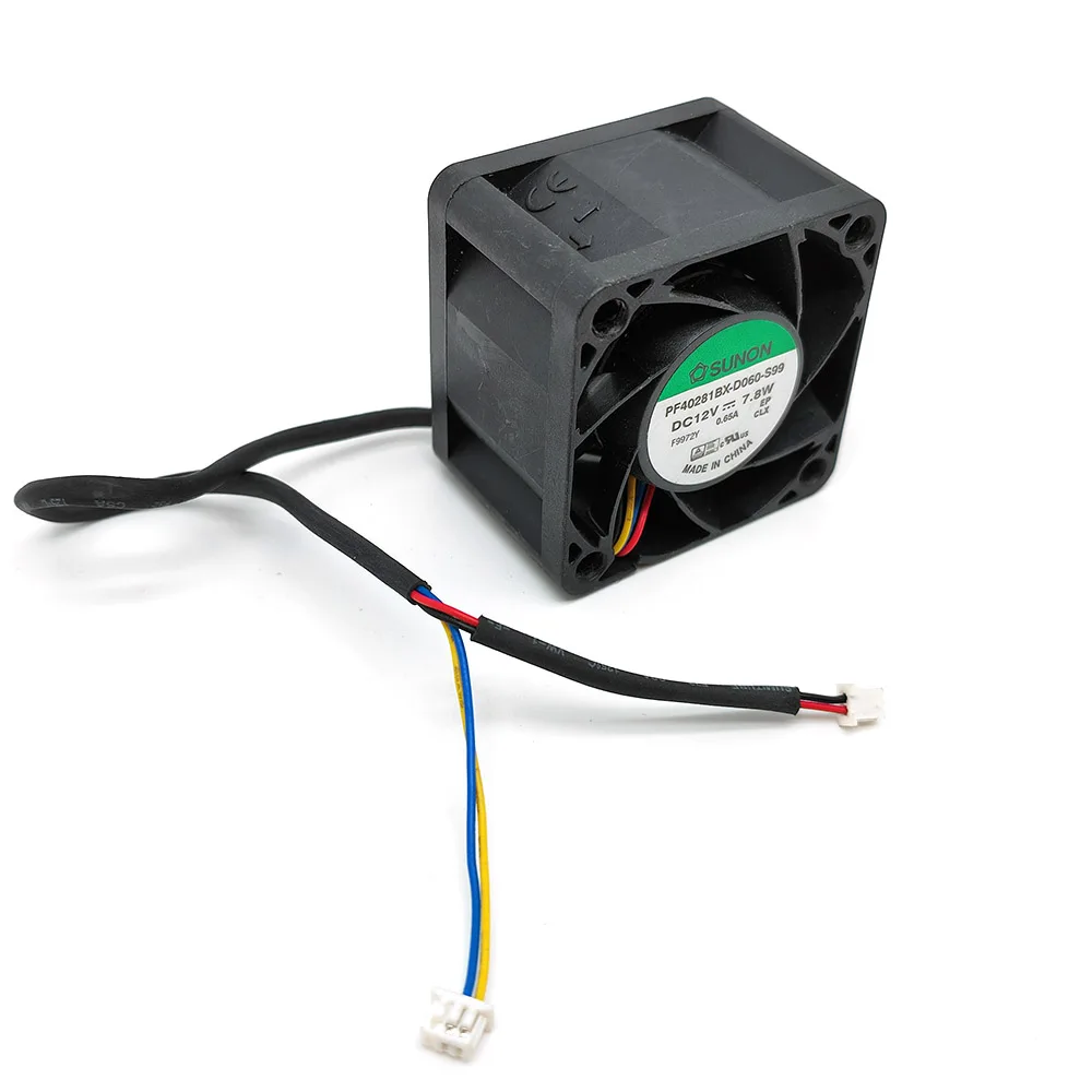 For Sunon PF40281BX-D060-S99 4028 40X40X28mm DC 12V high speed fan 4cm chassis power PWM fan 17600RPM 24.9CFM