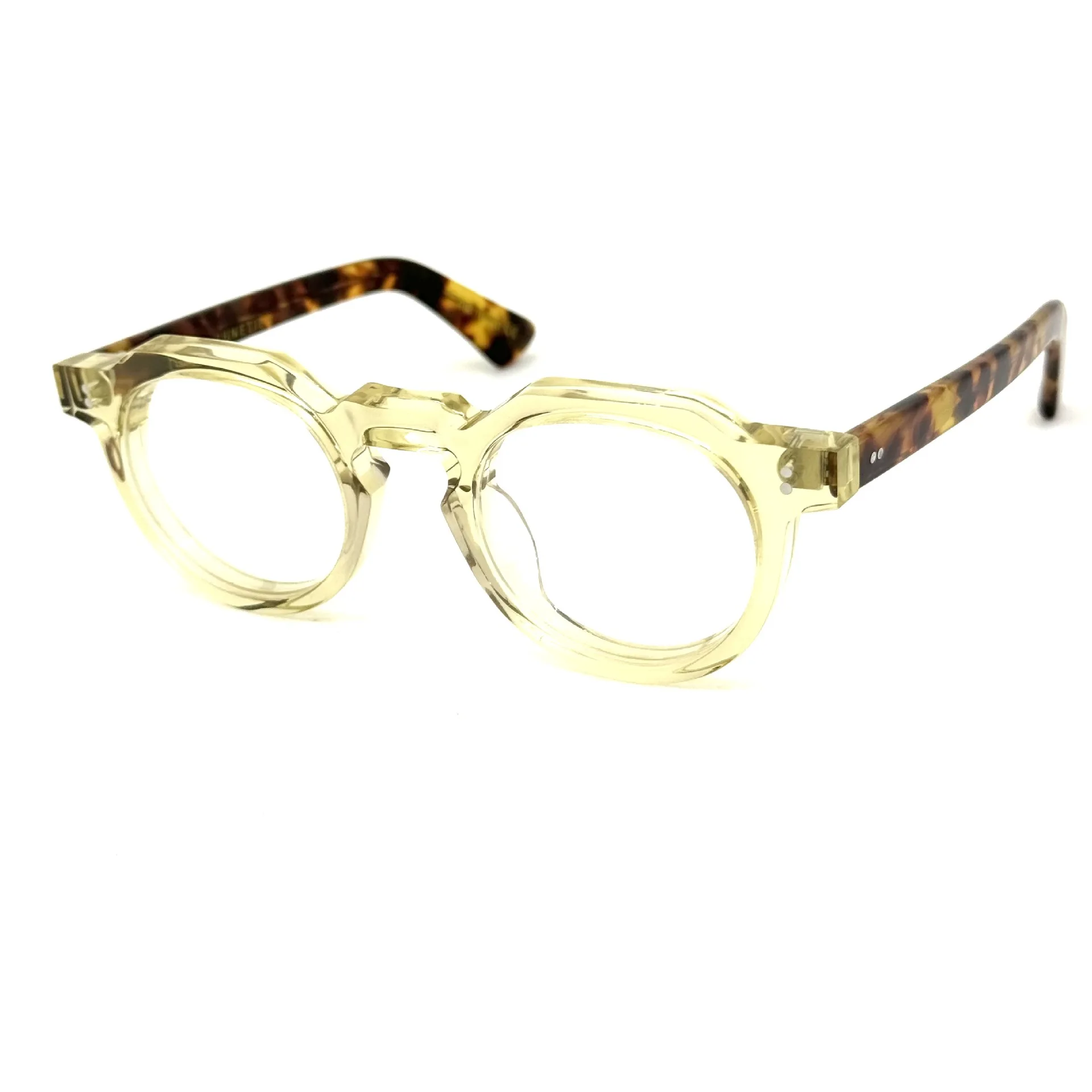 France LESCA LUNETIER Hand Made Italy Super-Thick Acetate Men Women Vintage Retro PITTION004 Spectacle Frame Prescription Lens