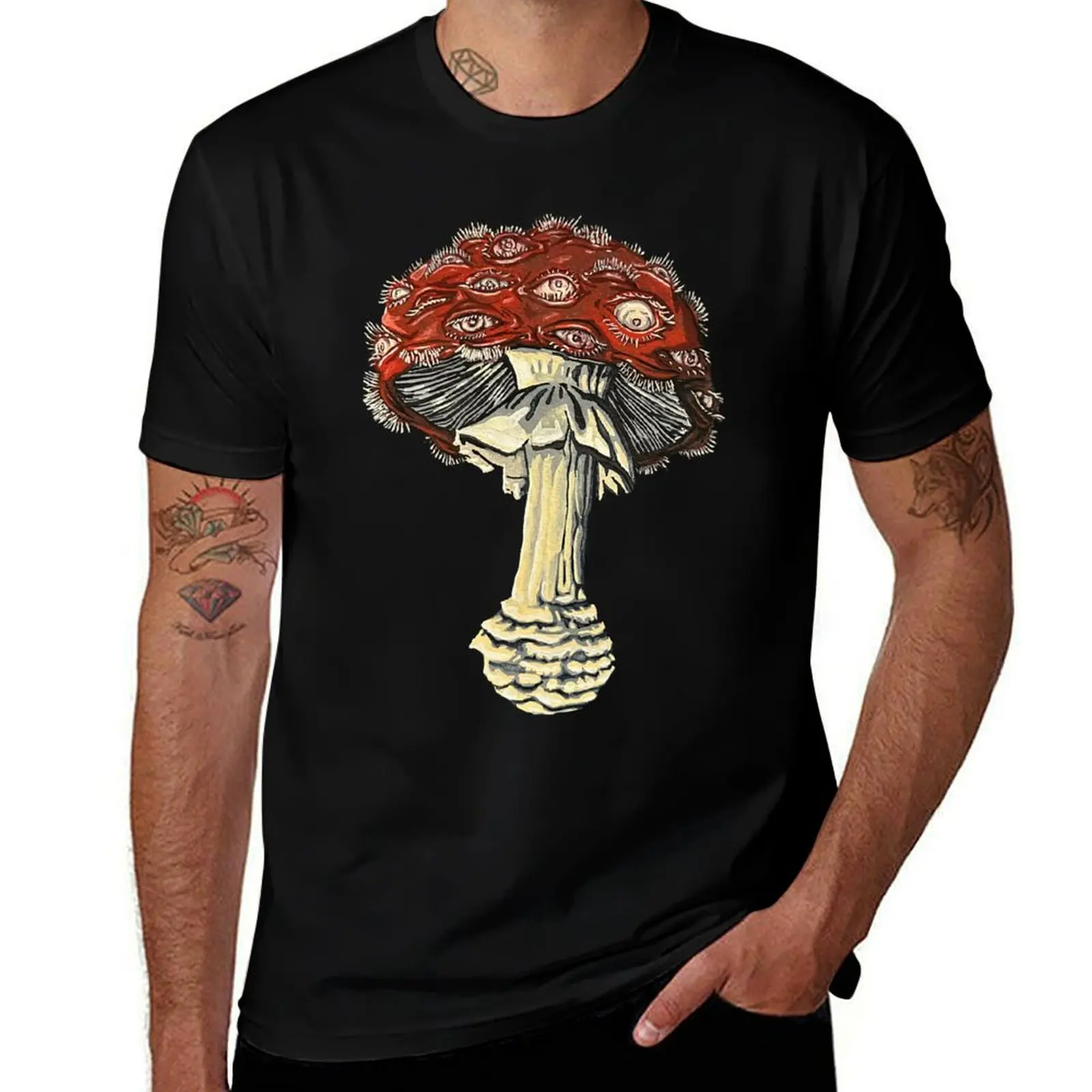 Eyeball Toadstool T-Shirt Outdoor Sports Lightweight Tee T-Shirt
