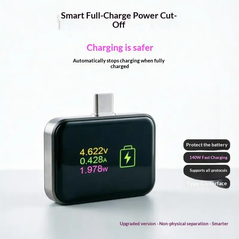 140W Type-C Phone Charger Fast Charging Adapter Digital Display Automatic Power-Off Full Charge Separator For Phone Smart Device