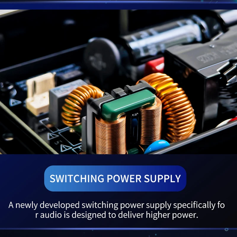 SMSL PA-X Amplificador de potência de nitreto de gálio HIFI Amplificador de áudio digital de dois canais Suporte de potência pura Modo mono 8Ω infineon PAX
