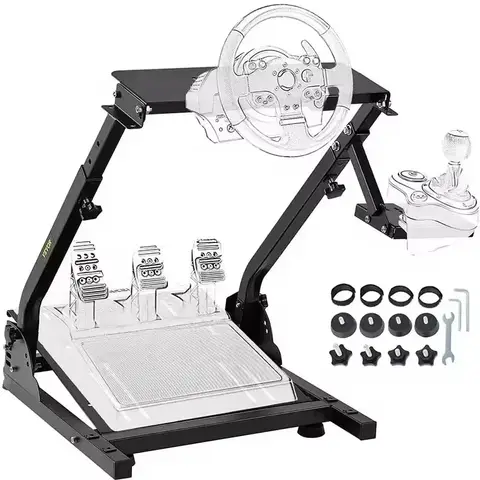 Sihao suporte de volante de corrida, altura ajustável para logitech g25 g27 g29 g920, suporte de roda, simulador de corrida de jogos, direção ﻿