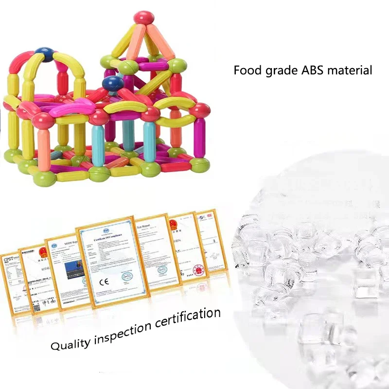 DIY zabawki edukacyjne dla dzieci kolorowe kreatywne Infantil magnetyczne kije do budowania i kulki blokują magnesy Juguetes Brinquedo zabawka