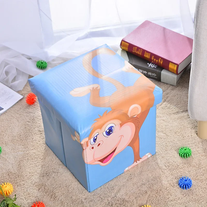 2024 new multifunctional folding stool storage cartoon storage stool