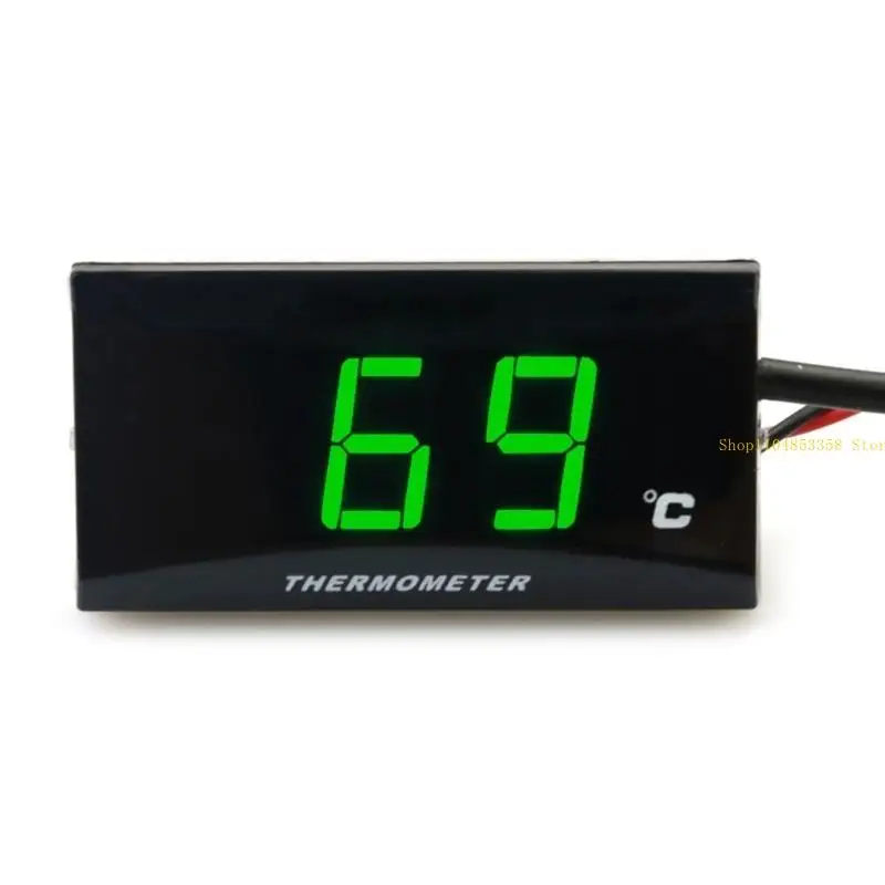 

652F Digital 0~120 Degree Celsius Temperature Monitor Car Motorcycle Thermometer 12V Temp Meter