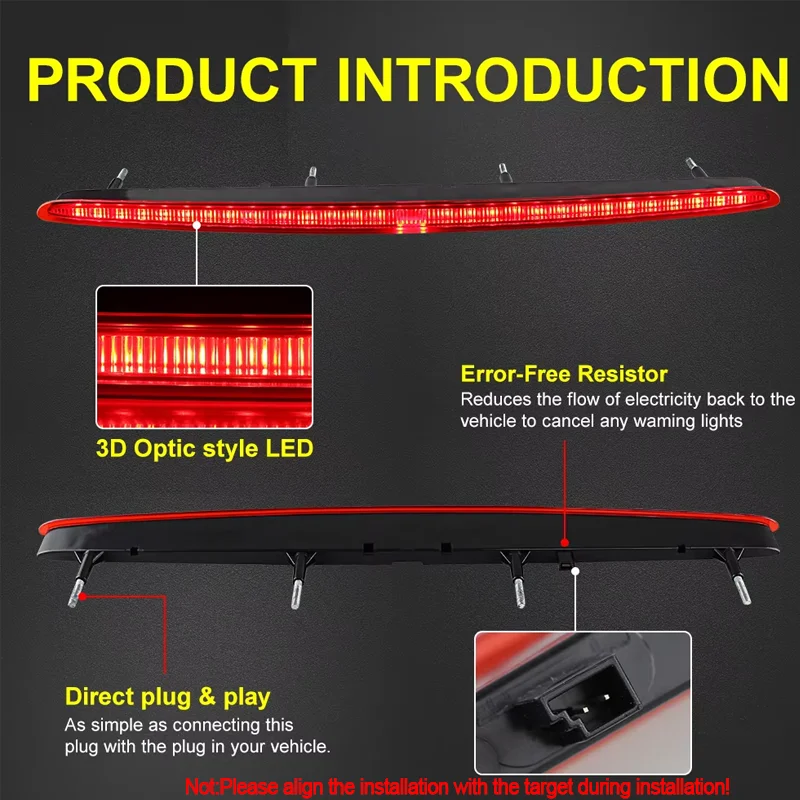 LED-Dritte Bremsleuchte 12 V für BMW 1er M 128i 135i 2008–2013 E82 E87 E88 Hochmontierte Signallampe 63257164978 – Detail 4