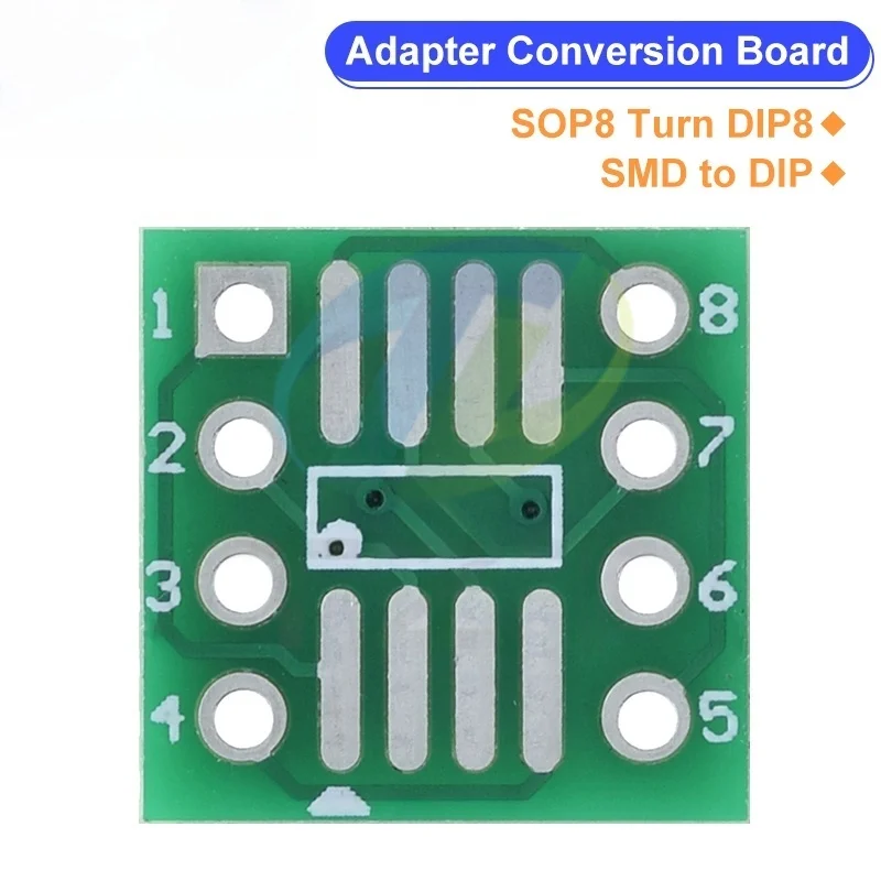 XCW 10PCS SOP8 Turn DIP8 SMD zu DIP Adapter Sockel SOP8/TSSOP8/SOIC8/SSOP8 Board ZU DIP Adapter Konverter Platte 0,65mm 1,27mm