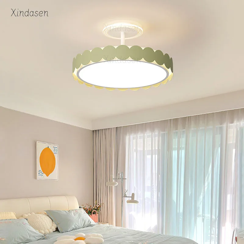 

Современная светодиодная потолочная люстра для детской комнаты, кабинета, гостиной, столовой, круглый подвесной потолочный светильник для спальни, светильник люстра
