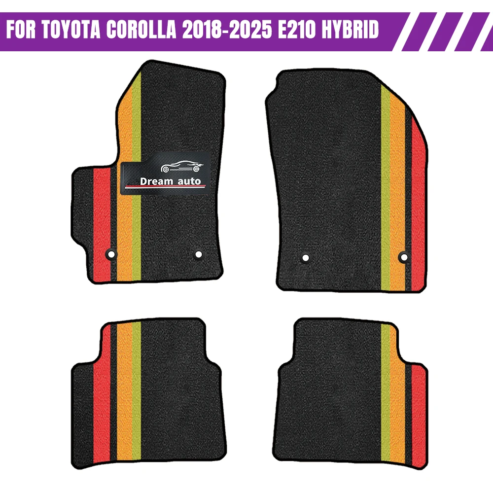 

Car Mats With Buttons Full Set For Toyota corolla 2018-2025 E210 hybrid Waterproof Non-Slip Car-Specific Mats Floor Mats