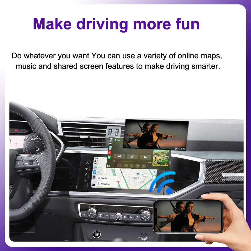AUTOTOP Drahtlose Carplay Android Auto Spiegel Link Modul Box Für Audi A1 Q3 2019-2021 MIB2-Pluas System Interface decoder – Detail 4