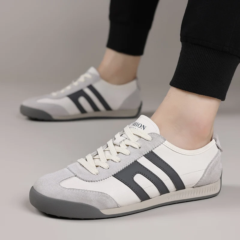 

Новинка 2023 года, летняя деловая повседневная обувь, мужская спортивная обувь из мягкой кожи на мягкой подошве, многофункциональные кроссовки для тренировок в тренажерном зале