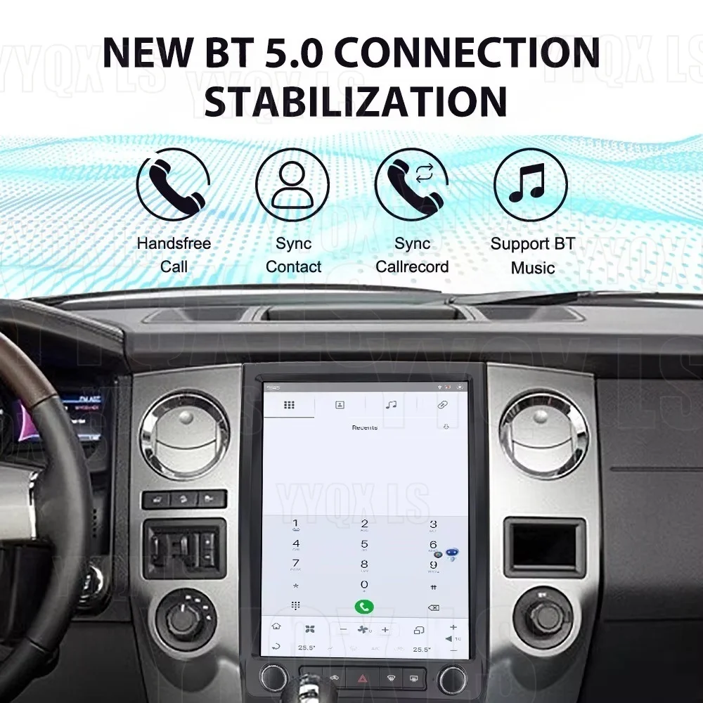 

12,1-дюймовый вертикальный экран для Ford Expedition 2013-2017, автомобильная магнитола, аудио- и видеоплеер, GPS-навигация, Android