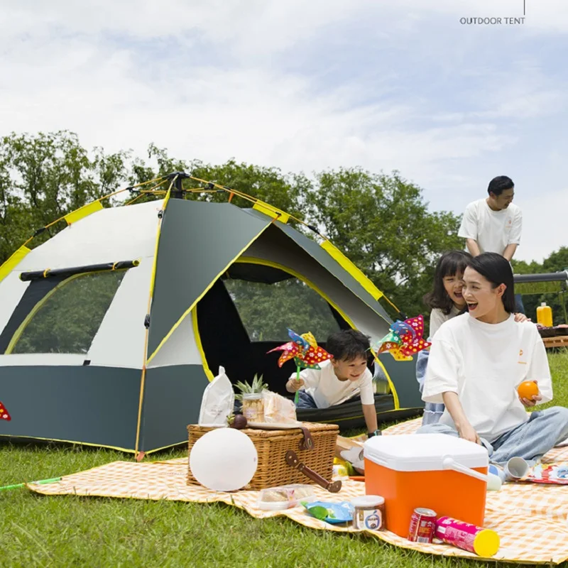 

Tent Outdoor Picnic Thickening Equipment Portable Automatic Cold And Rainstorm Proof Exquisite Camping Foldable Double Tent