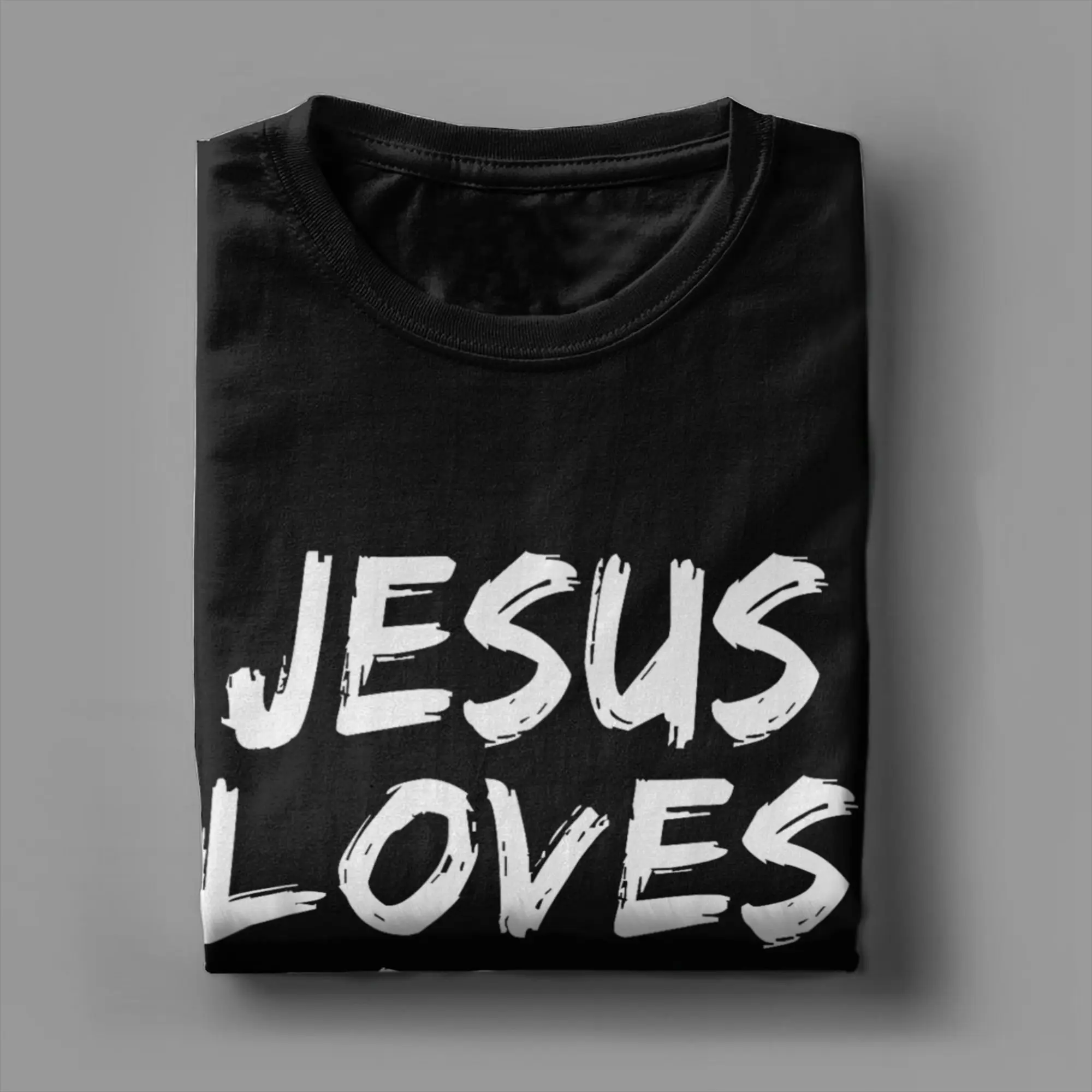 Jesus Loves You Bro Christian Believer Faith God Religious Men's T Shirt  Vintage Tee Shirt Short Sleeve O Neck T-Shirt Clothes #4
