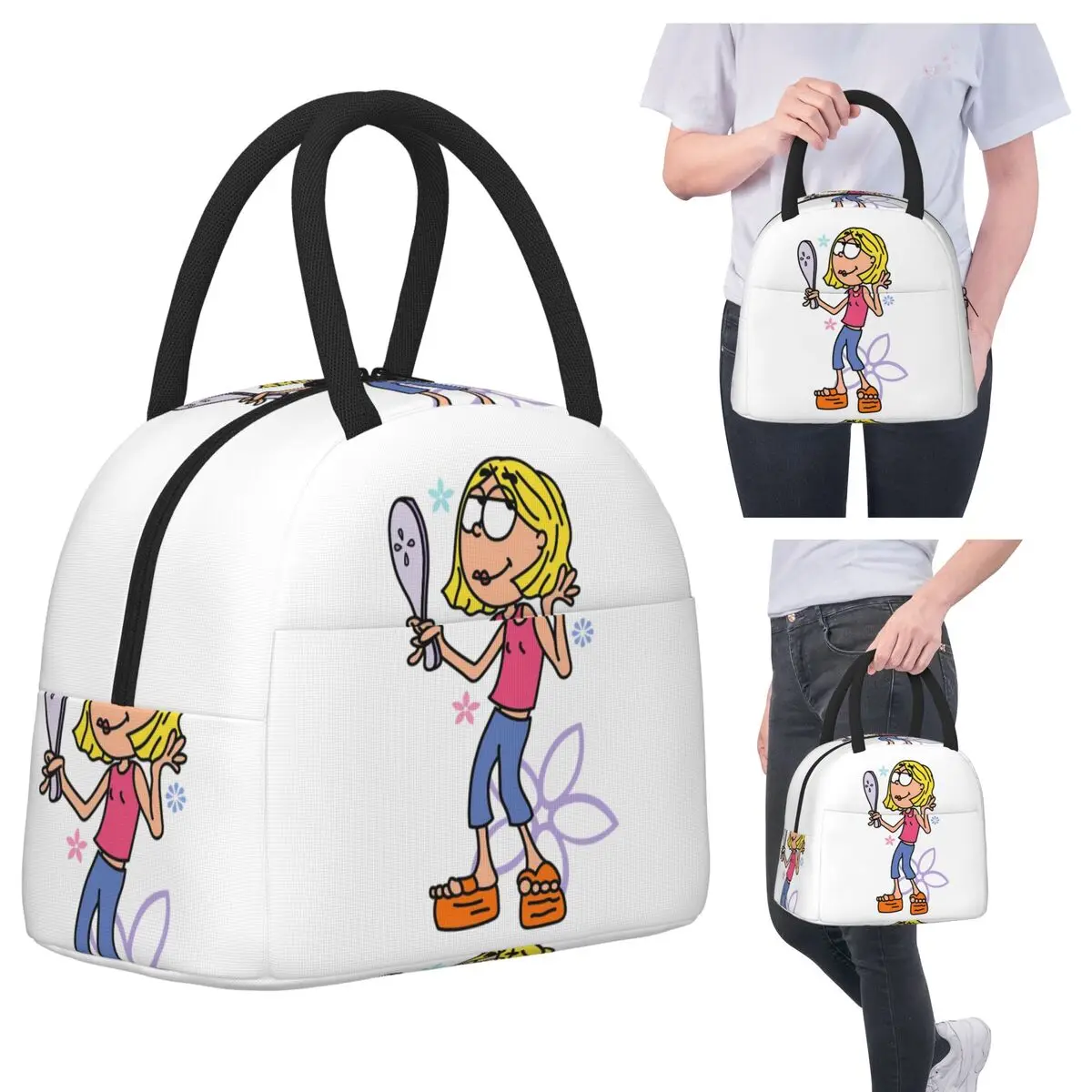 

Lizzie Mcguire мультфильм изолированная сумка для обеда для женщин офисный холодильник термоящик для еды сумка портативные коробки для завтрака контейнер