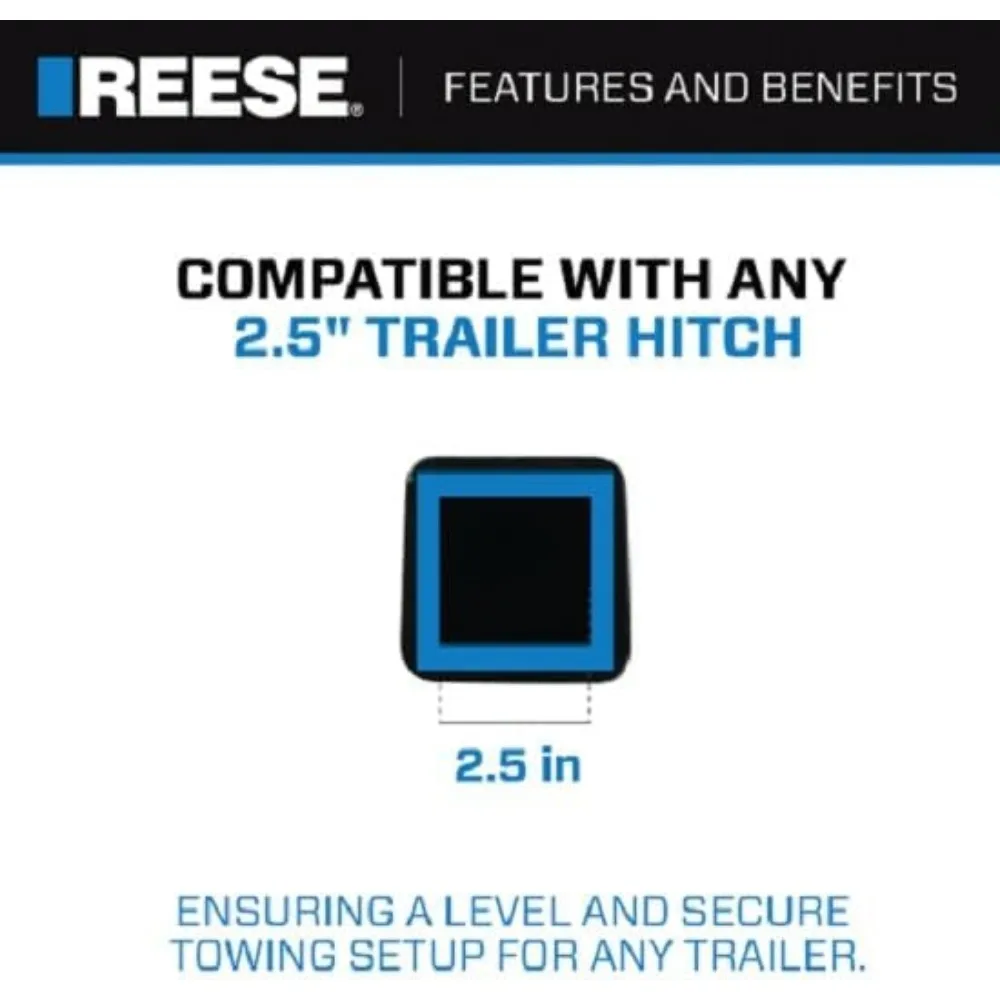 حامل كروي عالي التحمل، سعة 13000 رطل، يناسب جهاز استقبال 2-1/2 بوصة، قطرة 5 بوصة، لمسة نهائية سوداء