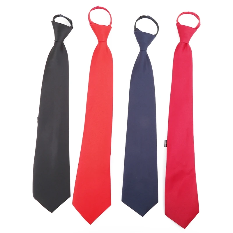 Multiple Colors Adult Zipper Tie Creative Personalized Fashion Casual Trend No Knot Performance Lazy Ties Business School Style