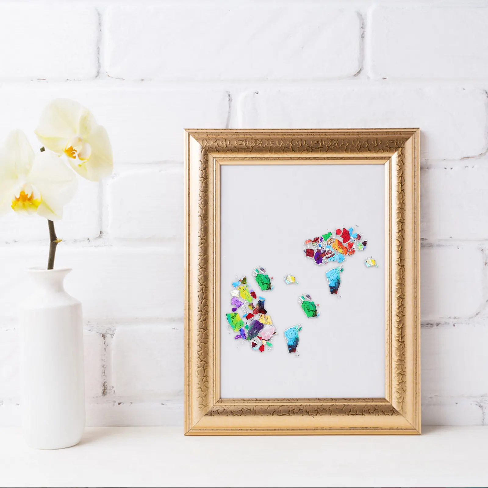 

5 Bags Mosaic Fragments DIY Colorful Tiles Irregular Pieces for Craft Making Unique Wall Decor Ice Crack Fragments