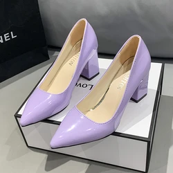 2022 New Spring Pumps Fashion High Heels Shoes Women Slip on Ladies Pumps for Party Dress Candy Shoes Big Size 33-45 Mujer