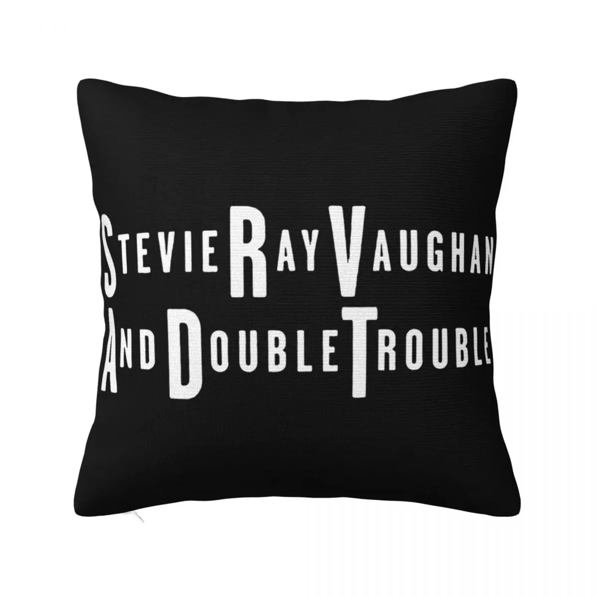 Stevie Ray Vaughan And Double Trouble Logo Mens Guitarist Rock Legend Natural Pillow Case